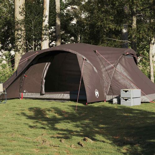 vidaXL Koepeltent 6-persoons waterdicht bruin, Caravanes & Camping, Tentes, Envoi