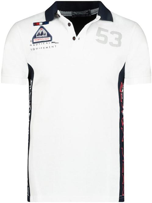Geographical Norway Polo Kupcorn Wit, Vêtements | Hommes, T-shirts, Envoi