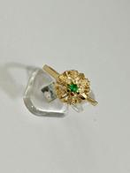 Zonder minimumprijs - Ring Zilver Smaragd, Handtassen en Accessoires, Ringen, Nieuw