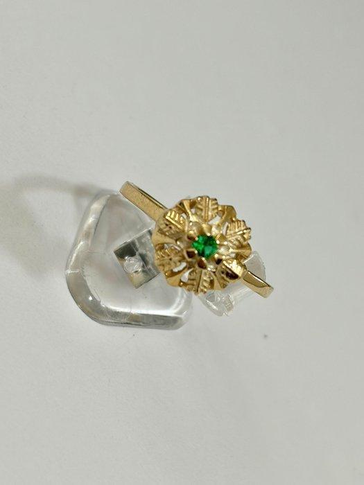 Zonder minimumprijs - Ring Zilver Smaragd, Handtassen en Accessoires, Ringen