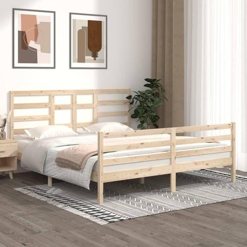 vidaXL Bedframe massief hout 180x200 cm, Maison & Meubles, Chambre à coucher | Lits, Envoi