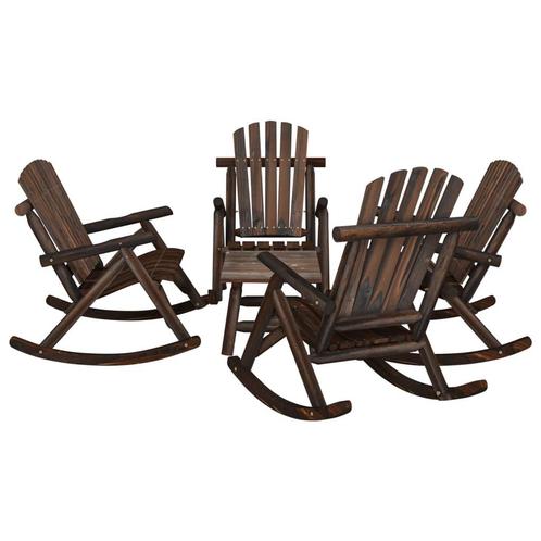 vidaXL 5-delige Loungeset massief vurenhout, Tuin en Terras, Tuinsets en Loungesets, Loungeset, Nieuw, Verzenden