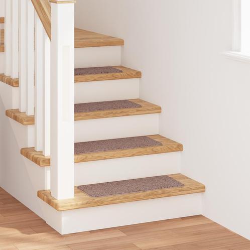 vidaXL Trapmatten met latex rug Lichtbruin 25x60 cm, Doe-het-zelf en Bouw, Ladders en Trappen, Nieuw, Verzenden