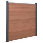 vidaXL Schuttingpaneelset 180x186 cm HKC bruin, Tuin en Terras, Verzenden, Nieuw