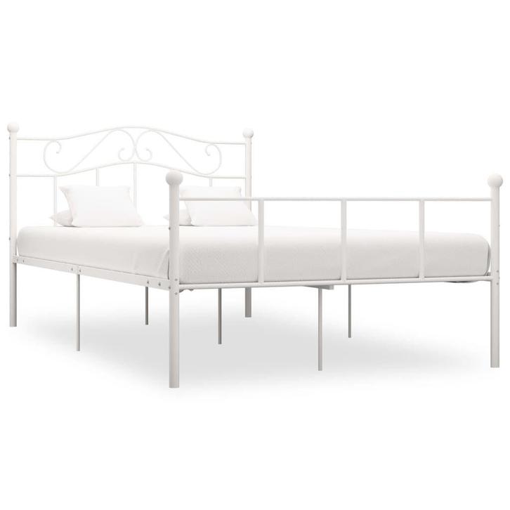 120x200 Bedframe Wit | 55% Korting Retour, Huis en Inrichting, Slaapkamer | Bedden, 120 cm, 200 cm, Wit, Nieuw, Metaal, Twijfelaar