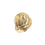 Gouden ring met bladeren (geelgoud, florale ring, damesring), Handtassen en Accessoires, Ringen, Gebruikt, Overige kleuren, Ophalen of Verzenden