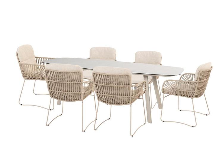 4 Seasons Outdoor Murcia tuinset latte met Manolo tafel met, Tuin en Terras, Tuinsets en Loungesets