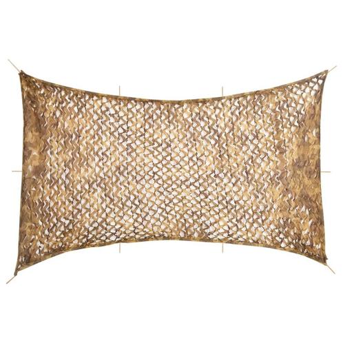 vidaXL Camouflagenet met opbergzak 600x414 cm zandkleurig, Sport en Fitness, Schietsport-accessoires, Nieuw, Verzenden