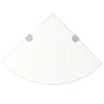 vidaXL Hoekschappen 2 st met chromen dragers 35x35 cm glas, Verzenden