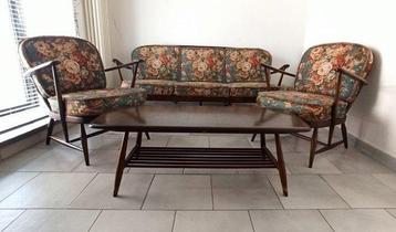 Ercol - Lucian Ercolani - Zitgroep (4) - Hout, Stof