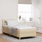 vidaXL Boxspringbed met matras met matras Crème 90 x 190 cm, Huis en Inrichting, Verzenden, Nieuw