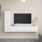 vidaXL Ensemble de meubles TV 4 pcs Blanc Bois, Huis en Inrichting, Verzenden