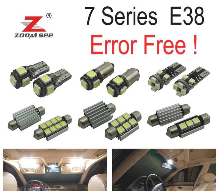 Kit 19 Ampoules Led Intérieur Pour Bmw Série 7 E38 Berline 7, Auto-onderdelen, Verlichting, Verzenden