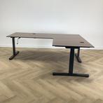 slinger hoekbureau (rechts)  200x160 cm,  bruin - antraciet, Bureau