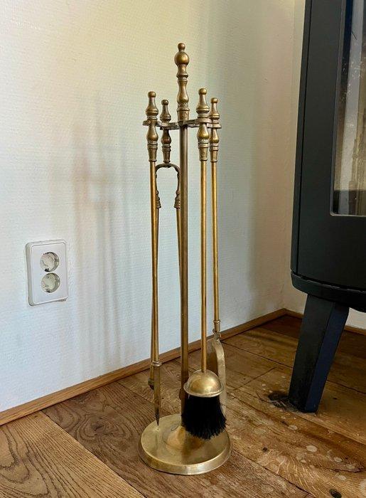 Openhaard accessoire - Messing - Haardset, Antiek en Kunst, Curiosa en Brocante