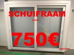 Schuiframen wit vanaf 750€ excl. btw pvc ramen, deuren,, Doe-het-zelf en Bouw, Raamkozijnen en Schuifdeuren, 150 tot 225 cm, Nieuw