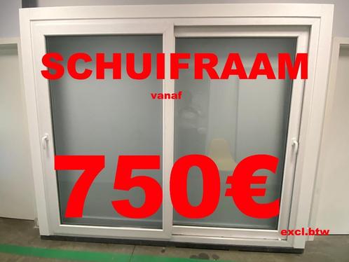 Schuiframen wit vanaf 750€ excl. btw pvc ramen, deuren,, Bricolage & Construction, Châssis & Portes coulissantes, Enlèvement