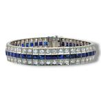 Armband Platina, Art Deco platina en 7 karaats diamanten, Handtassen en Accessoires, Antieke sieraden