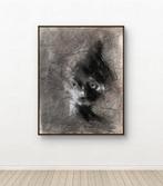 Robert Detheux (1932-2010) - Portrait surréaliste aux yeux, Antiquités & Art