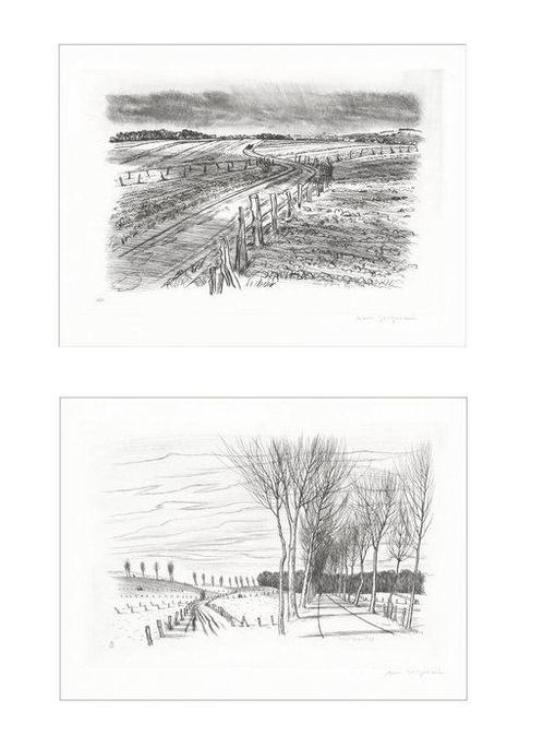 André Jacquemin (1904-1992) - Lot de 2 Gravures originales -, Antiek en Kunst, Antiek | Overige Antiek