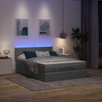 vidaXL Ottoman bed met matras en LEDs 140x190 cm stof, Huis en Inrichting, Slaapkamer | Bedden, Verzenden, Nieuw