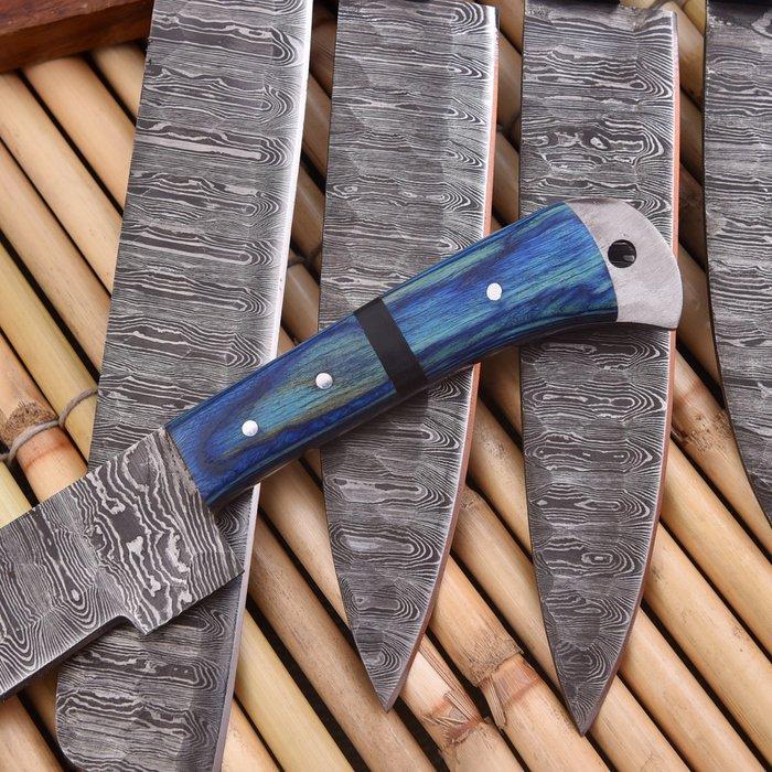 Keukenmes - Chefs knife - Gevouwen staal, pakka hout -, Antiek en Kunst, Antiek | Keukengerei