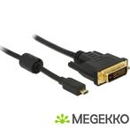 Delock 83586 HDMI-kabel Micro-D male > DVI 24+1 male 2 m, Verzenden, Nieuw