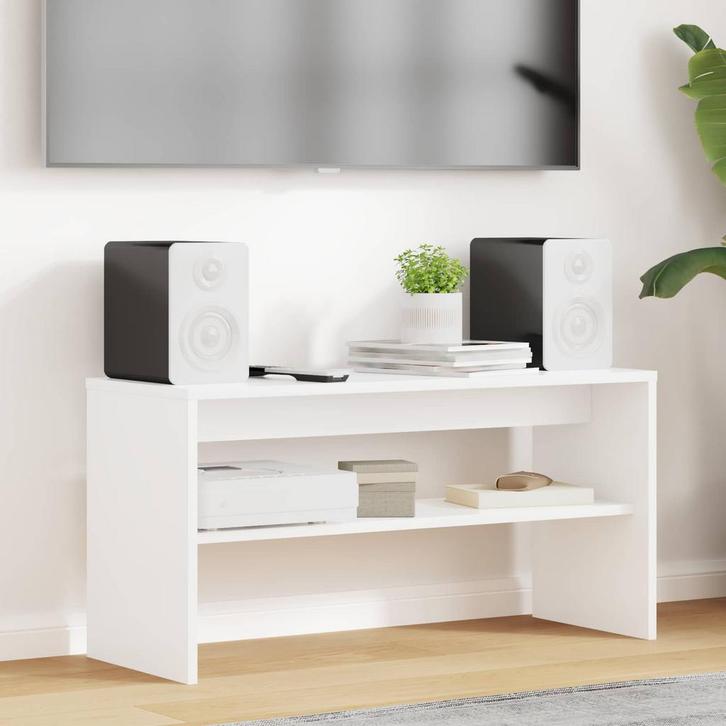 vidaXL TV Kast Wit 80 x 30 x 40 cm Bewerkt hout, Huis en Inrichting, Kasten |Televisiemeubels, Nieuw, Verzenden