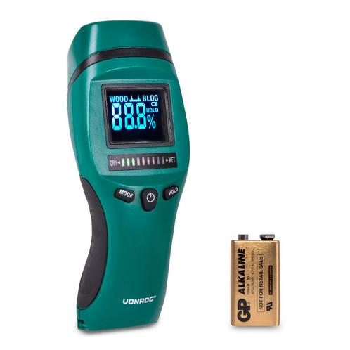 Vochtmeter - Professioneel | Hoog contrast LCD, Doe-het-zelf en Bouw, Meetapparatuur, Nieuw, Verzenden