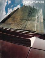 1983 HONDA CIVIC BROCHURE ENGELS (CAN), Livres, Autos | Brochures & Magazines, Ophalen of Verzenden