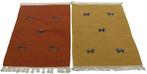 2x Kelim - Vloerkleed - 90 cm - 60 cm - Natuurf Colin, Huis en Inrichting, Stoffering | Tapijten en Vloerkleden, Nieuw