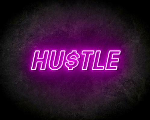 HUSTLE neon sign - LED neon reclame bord neon letters ver..., Zakelijke goederen, Horeca | Overige, Verzenden