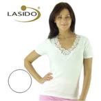 Kanten hemd Lasido dames korte mouwen | WIT | GROOTHANDEL, Kleding | Dames, Nieuw, Verzenden