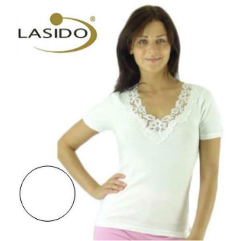 Kanten hemd Lasido dames korte mouwen | WIT | GROOTHANDEL, Vêtements | Femmes, Blouses & Tuniques, Envoi
