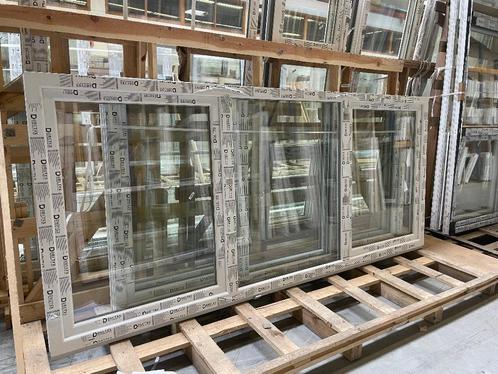 3 delige PVC ramen op stock Draaikip-Vast-Draaikip 300x130, Doe-het-zelf en Bouw, Glas en Ramen, Dubbelglas, Nieuw, Gevelraam of Ruit