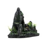 Rotsformatie met bomen en huisje OS-108 - aquarium decoratie, Ophalen of Verzenden, Nieuw, Sierelement