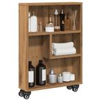 vidaXL Opbergtrolley smal 48x13x68 cm bewerkt hout, Huis en Inrichting, Kasten | Boekenkasten, Verzenden, Nieuw