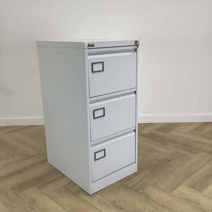 Silverline dossierkast met 3 lades en sleutel (hxbxd), Huis en Inrichting, Kasten | Roldeurkasten en Archiefkasten, Gebruikt, Metaal