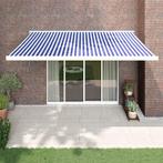 vidaXL Luifel uittrekbaar 4x3 m stof en aluminium blauw en, Tuin en Terras, Verzenden, Nieuw
