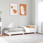 Moderne Hout Bedframe Wit 140x200 | OP=OP 35% Voordeel, Huis en Inrichting, Slaapkamer | Bedden, 100 cm, Eenpersoons, Verzenden
