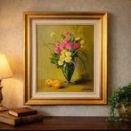 Scuola Italiana (XX), firmato A. Cocciotto - Fiori e pesche, Antiek en Kunst