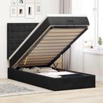 vidaXL Ottoman bed met matrassen 90x190cm fluweel zwart, Huis en Inrichting, Slaapkamer | Bedden, Verzenden, Nieuw