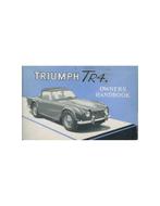 1963 TRIUMPH TR4 INSTRUCTIEBOEKJE ENGELS