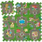 tectake Puzzelmat MyCity, stad- en wegen, 9-delig, antislip, Kinderen en Baby's, Verzenden, Nieuw