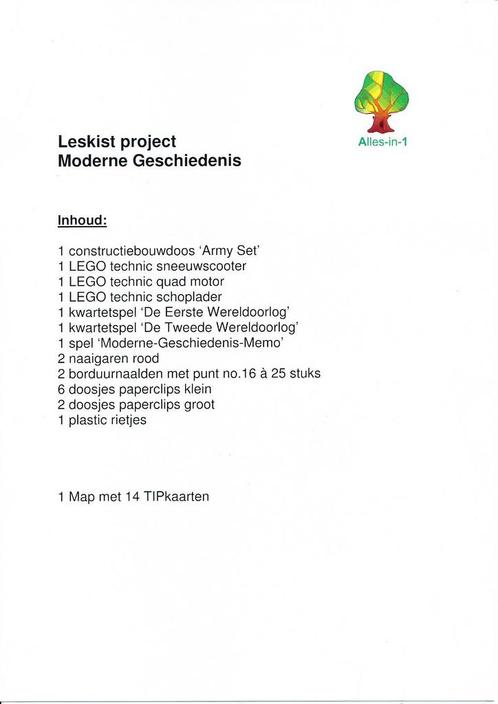 Alles-in-1 Leskist Project Moderne Geschiedenis 2016, Livres, Livres scolaires, Envoi