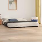 vidaXL Cadre de lit sans matelas noir 160x200 cm bois, Verzenden