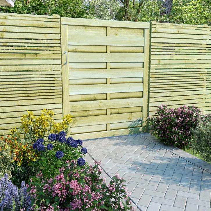 vidaXL Poort 100x125 cm geïmpregneerd grenenhout groen, Tuin en Terras, Tuinpoorten, Nieuw, Verzenden