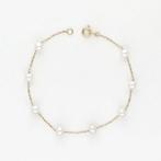 Armband - 18 karaat Geel goud - Parel, Handtassen en Accessoires, Armbanden, Nieuw