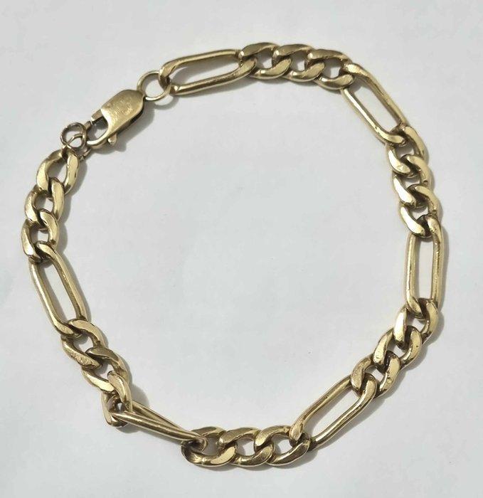 Armband Goud 9kt - 9 kt gouden Figaro-armband, Handtassen en Accessoires, Armbanden