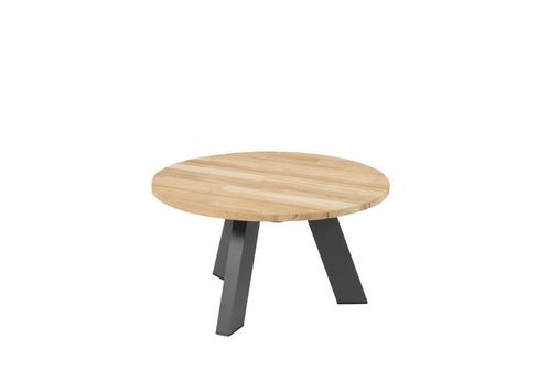 4 Seasons Outdoor Cosmic RVS loungetafel met teak blad Ø 65, Tuin en Terras, Tuinsets en Loungesets